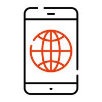 Premium download icon of mobile network vector