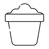 A unique design icon of mud pail vector