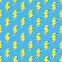 Electric lightning bolt seamless pattern. Vector background.