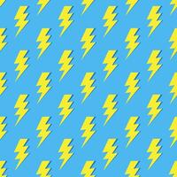 Electric lightning bolt seamless pattern. Vector background.