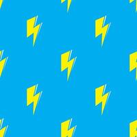 Electric lightning bolt seamless pattern. Vector background.