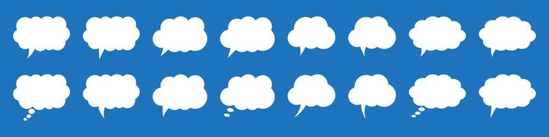 Thought bubble icon, thinking cloud vector icon for apps and websites. Set of speech bubbles. Speak bubble text, cartoon chatting box, message box.