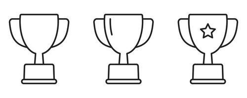 Trophy line icon. Trophy cup, winner cup, victory cup vector icon. Reward symbol sign for web and mobile.