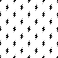 Lightning bolts, thunderbolts seamless pattern vector illustration.