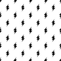 Lightning bolts, thunderbolts seamless pattern vector illustration.