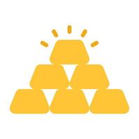 A premium download icon of gold bricks vector