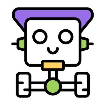 An icon design of robot isolated on white background vector