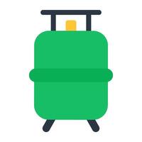 A flat design icon of gas cylinder vector