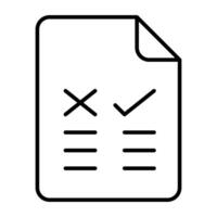 Tick and cross mark, survey icon vector