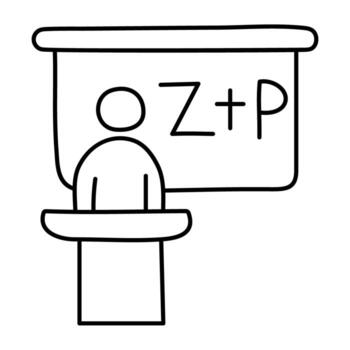 A beautiful icon design of lecture vector