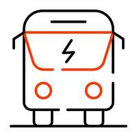 A premium download icon of electric bus vector