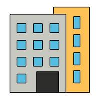 un único diseño icono de ciudad edificio vector