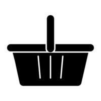 A creative design icon of basket vector