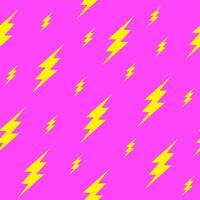 Lightning bolt seamless pattern, pink background. vector