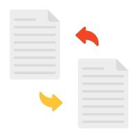 Document transfer icon, editable vector