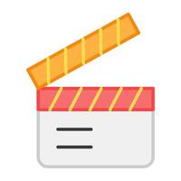 An editable design icon of clapperboard vector