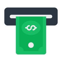 A unique design icon of cash withdrawal vector