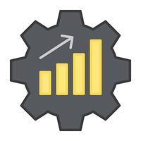 Trendy design icon of graph management vector