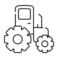 An icon design of tractor, agronomy vehicle vector