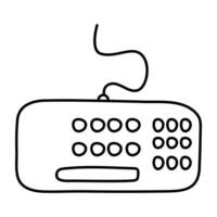 A linear icon design of keyboard vector