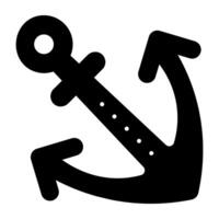 An icon design of anchor vector