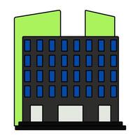 A unique design icon of city building vector