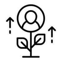 Perfect design icon of employee growth vector