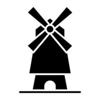 An editable design icon of domestic windmill vector