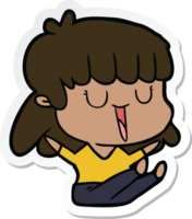 sticker of a cartoon woman png