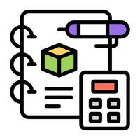 moderno diseño icono de contabilidad vector