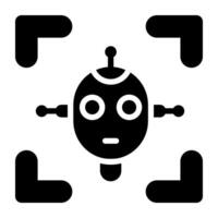 An editable design icon of face recognition vector