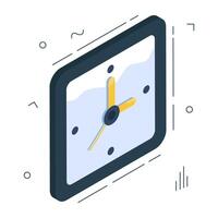 editable diseño icono de pared reloj vector