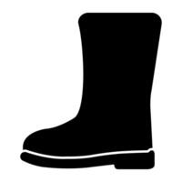 A solid design icon of long shoe vector