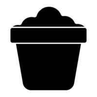 A unique design icon of mud pail vector