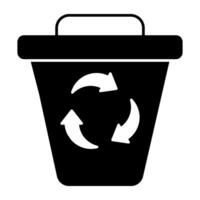 un creativo diseño icono de basura reciclaje vector