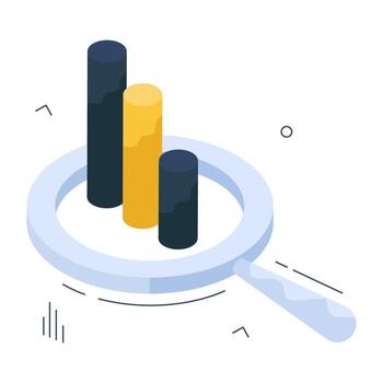 Modern design icon of data analysis vector