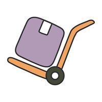 An icon design of logistic trolley vector