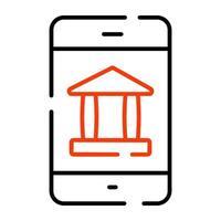 Trendy design icon of mobile banking vector