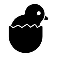 A creative design icon of hatching egg vector