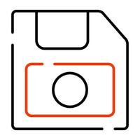 Floppy disk icon, editable vector