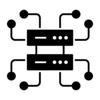 Modern design icon of server connections vector