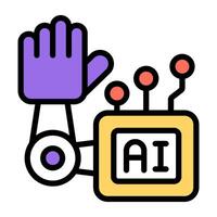 Premium download icon of ai hand vector