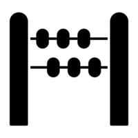 A frame of counting beads, icon of abacus vector