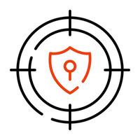 Security target icon, editable vector