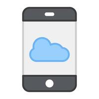 Mobile weather app icon in editable design vector