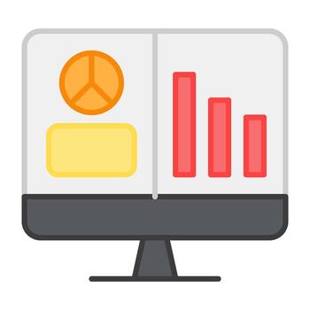 A perfect design icon of online data analytics vector