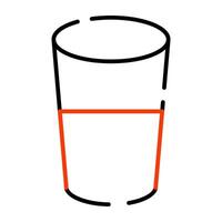 un lineal diseño icono de vaso vector