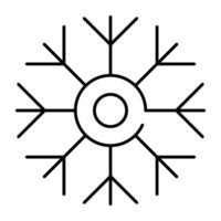 An editable design icon of ice flake vector