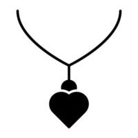 Icon of heart pendant in trendy design vector