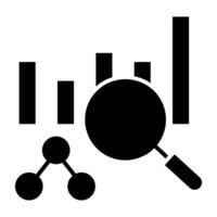 A modern design icon of data analysis vector